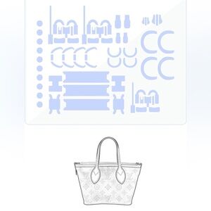 Louis Vuitton Neverfull BB Purse BagArmour Hardware Protection Film Stickers